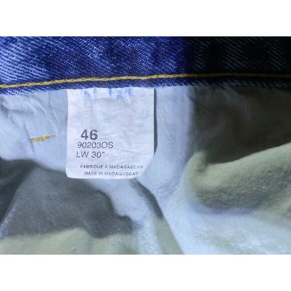 Full Blue Jeans Men's Size 46 x 30 Relaxed Straight Fit - Picture 3 of 8